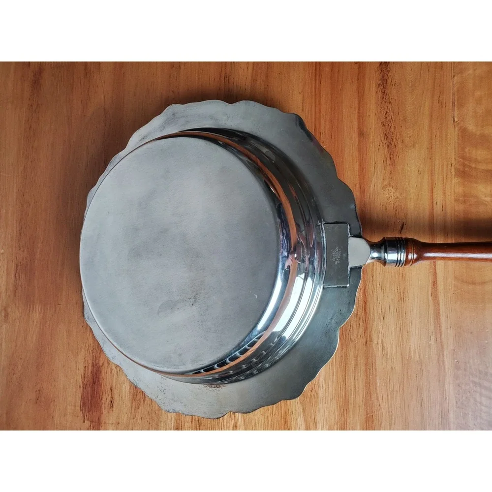 Vintage EPCA Bristol SilverPlate by Poole 118 Wood Handle Chafing Pan Dish‎ 12